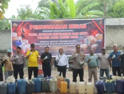 Polres Alor Musnahkan 5.106 Liter Miras Ilegal Hasil Operasi KRYD